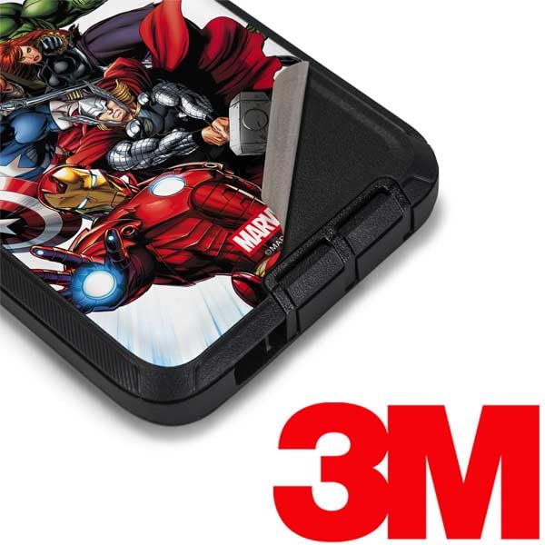 Skinit Decal Phone Skin Compatible with OtterBox Defender Galaxy S10 Plus - Officially Licensed Marvel Avengers Team Design