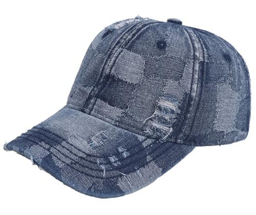 Gorra béisbol denim desgastada para mujer miniatura 1