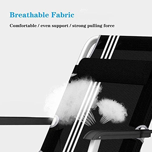 Chaise longue inclinable et imperméable Zero Gravity en métal noir