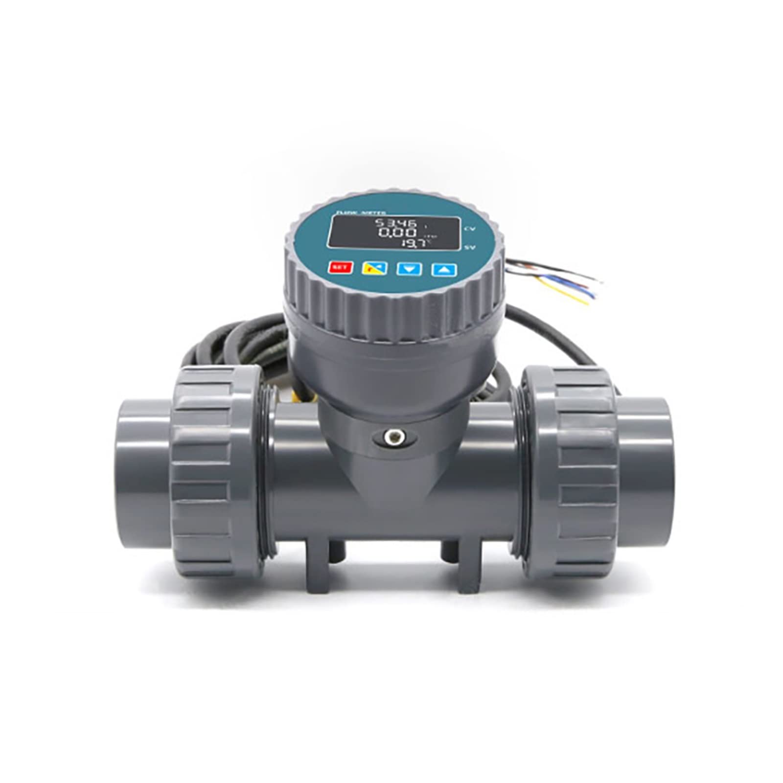Capteur de débit en PVC électronique intelligent DN25 avec écran LCD pour stopper le gaspillage d'eau