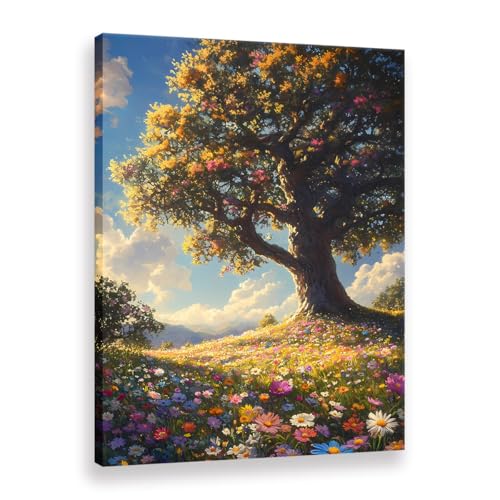 Peinture murale paysage 90x140cm pour habiller un grand mur vide