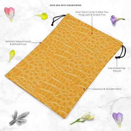 Image of ArtzFolio Crocodile Hide D5 | Reusable Sack Bag | Bag for Gym, Storage, Vegetable & Travel