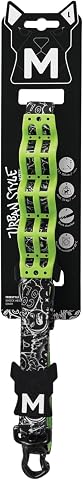 M-Pets Urban Style Freestyle Siyah/Beyaz Şok Emici Gezdirme Tasma (L)