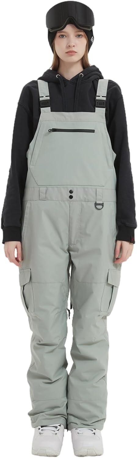 Women and Men's Snow Bibs - Adjustable Overalls, Windproof & Waterproof Ski Pants, Insulated Warm Pants - Image 2