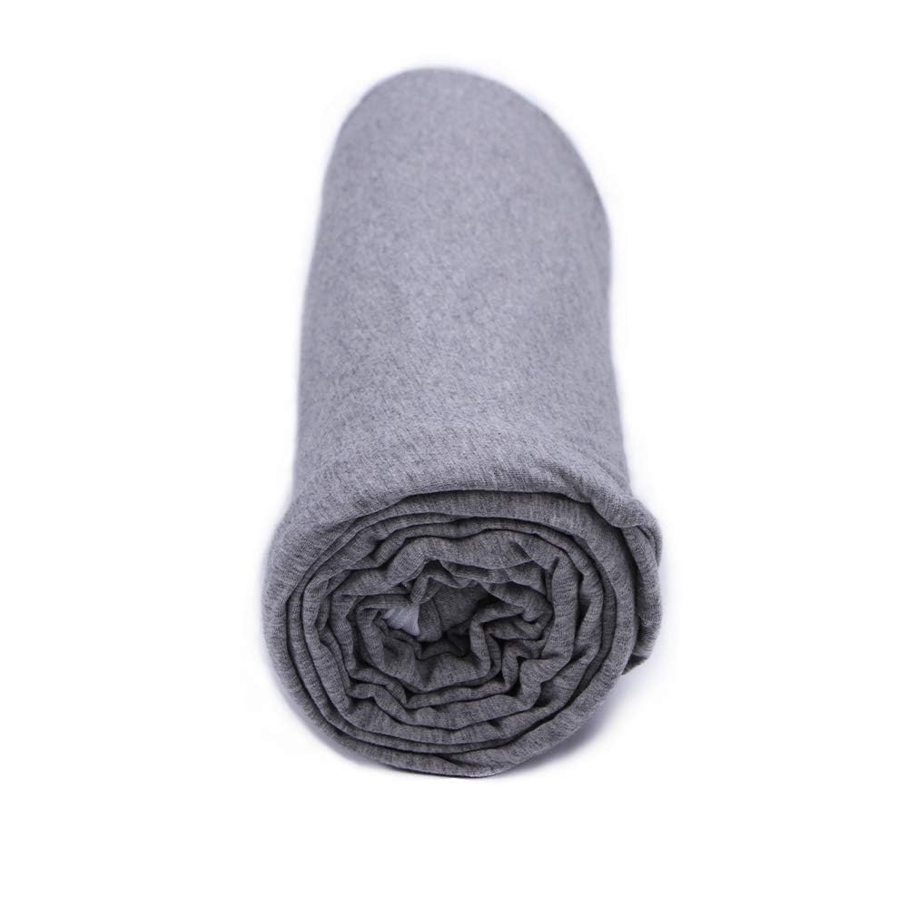 INSEN Pregnancy Body Pillow Jersey Cover,C Shaped Full Body Pillow Cover for Pregnant Women (Grey Jersey)