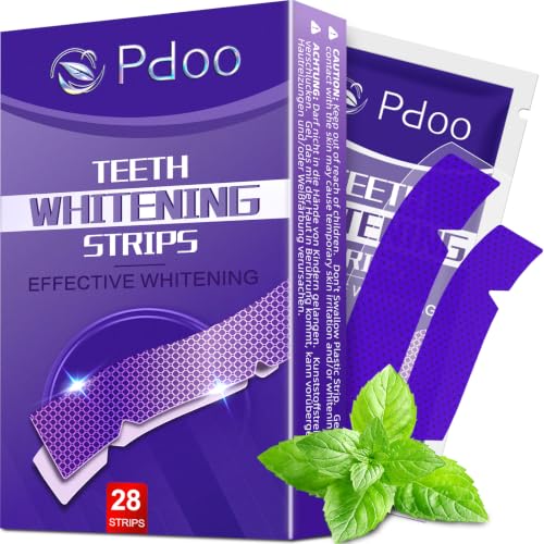 Purple Teeth Whitening Strips 28 Whitener 14 Uses Color Correcting Gel Technology Kit for - image 1
