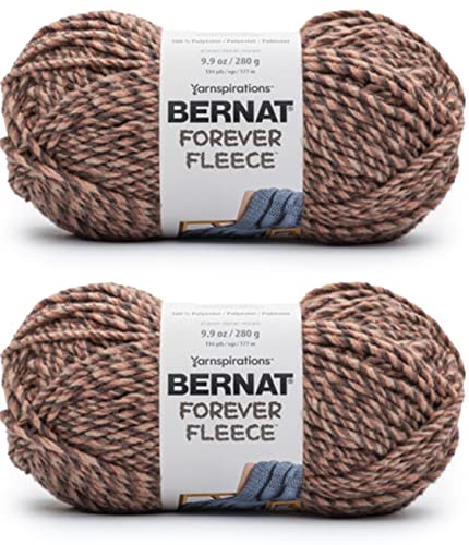 Image of Bernat Forever Fleece Corduroy Yarn - 2 Pack of 280g /9.9oz - Polyester - 6 Super Bulky - 194 Yards - Knitting /Crochet
