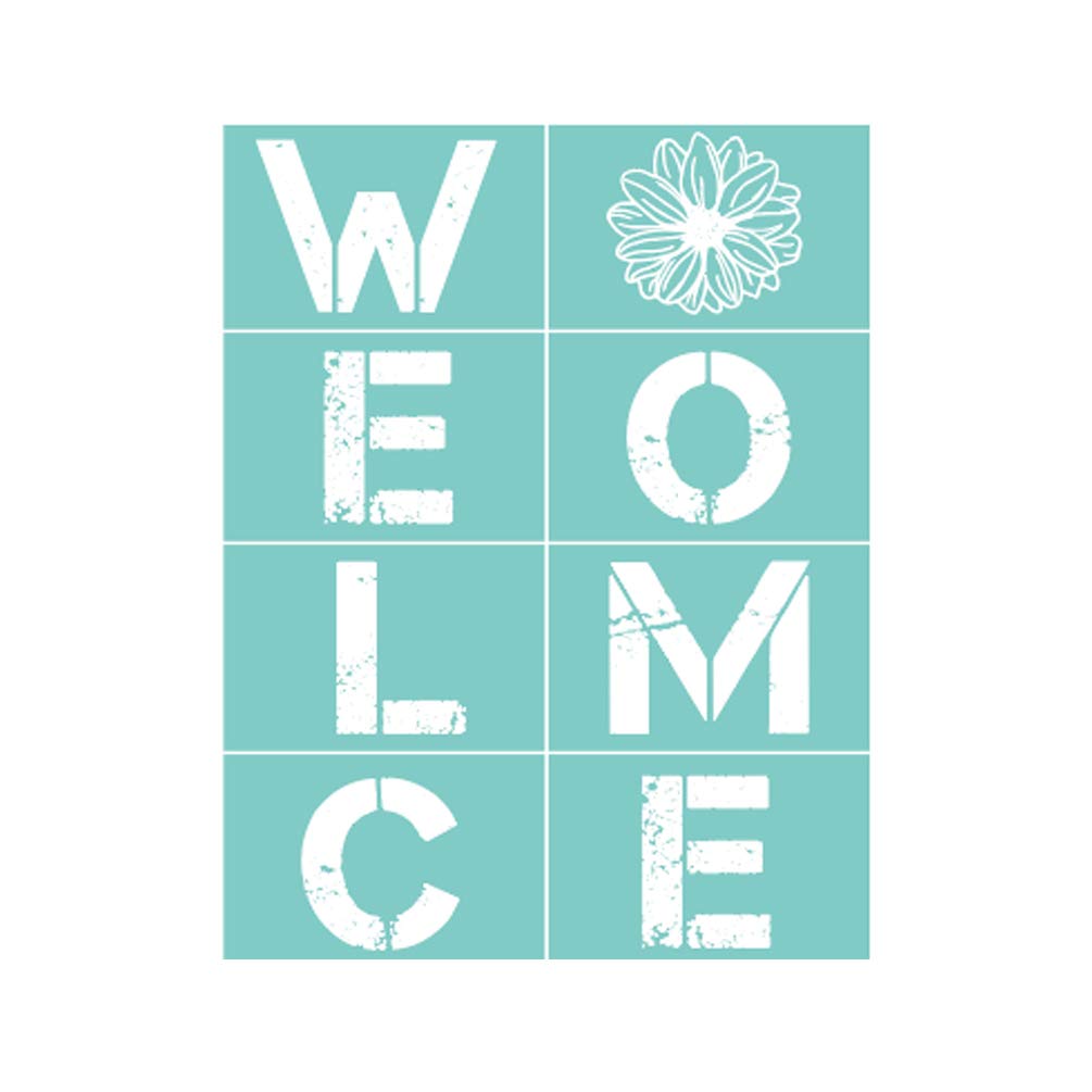 Amazon.com: Focal20 DIY Self-Adhesive Silk Screen Printing Stencil, Welcome  Patterns Mesh Transfers for Home Decoration, T-Shirts, Pillow, Fabric Bags,  Wooden Board Painting (Welcome)