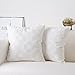 baibu 100% Cotton Decor Throw Pillow Case Embroidery Turquoise Teal Accent Pattern Cushion Cover … (Off White 1, 1PC)