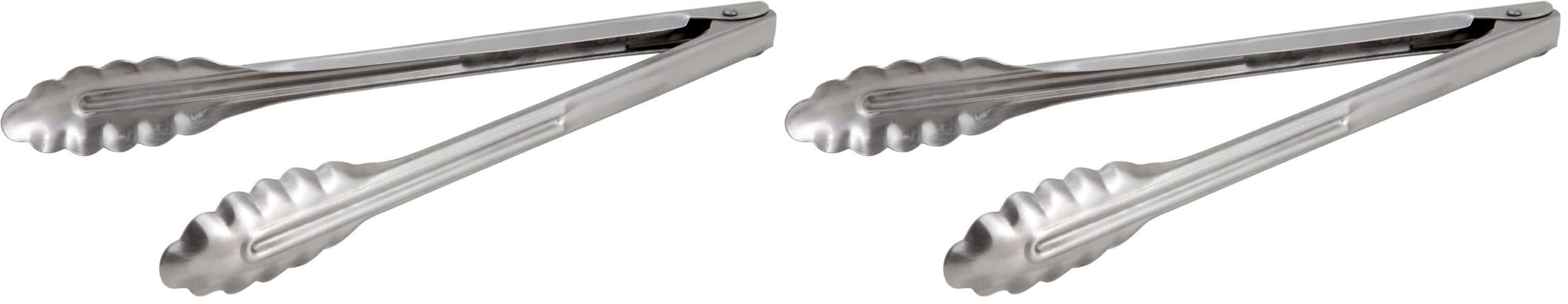 Winco Stainless Steel, Coiled Spring Utility Tong Heavyweight, Medium, 12-Inch (Pack of 2)