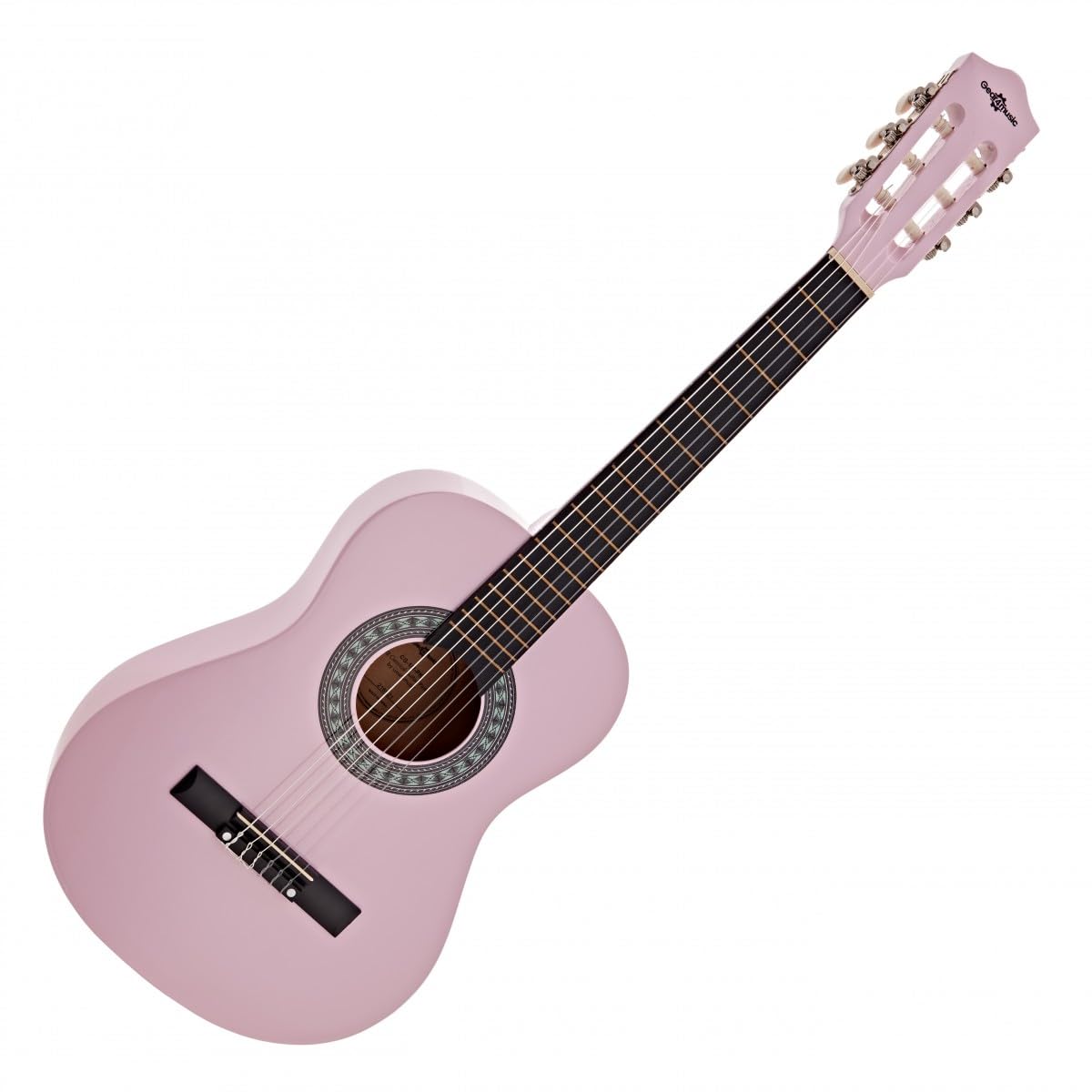 Júnior 1/2 Clásica Guitarra, Rosa, Gear4music | Para jóvenes principiantes, cuerdas de nailon suave para manos pequeñas, construcción robusta y duradera
