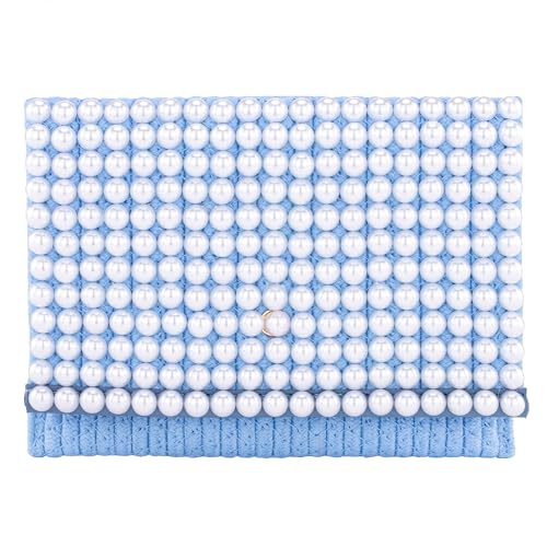 Ayliss Women Crossbody Handbag Purse Small Artificial Pearl Handwoven Summer Beach Shoulder Handbag Woven Cotton Crochet2