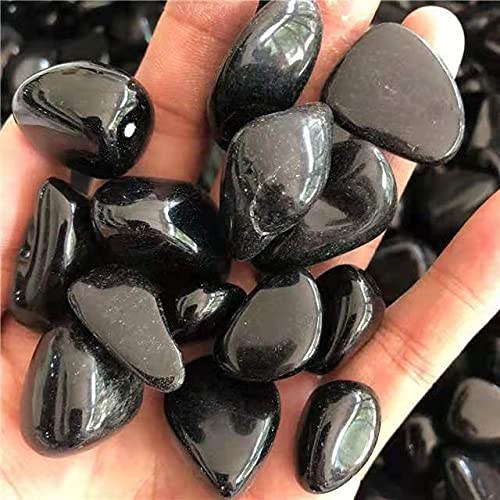 Haussammlung Natürliche Schwarze Obsidian-Trommelsteine ​​für spirituelle Kristalle im Großhandel, 200 g, 20–25 mm