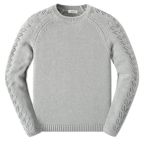 JSTEX Girls Sweaters Casual Kids Pullover Sweater Crew Neck Long Sleeve Knit Jumper Top for Girl Toddler Teen Size 4-14