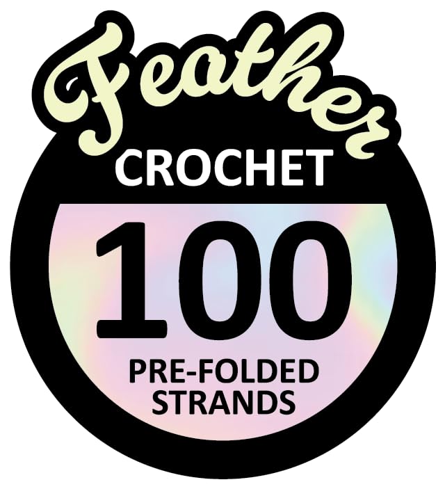 Water Wave Feather Crochet Miracle Knots, BLACK ROSE Vivica A. Fox Virgin Remi Human Hair Pre-Folded Strands Invisible 14 Inch 50g Curly Pre-Seperated Knotless Extensions (Natural Black, 14 Inch)