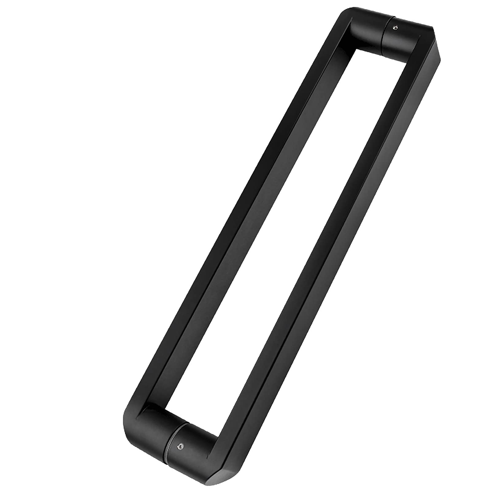 Cwcqgh Black Modern Steel Push Pull Door Handle - For Barn Door/Shower Sliding Glass, Square Entry Door Handle - 12/18/33/48Inch Long, Include Fittings,34Cm/13.4In