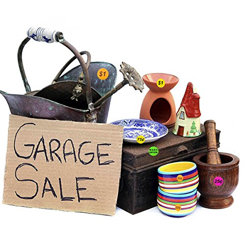 Onupgo Garage Sale Labels 3/4" Round Preprinted Pricing Labels Price Stickers Removable Prices Labels, Bright Neon Fluorescent Multicolored With Blank Label, Pack Of 2240 #TOP6