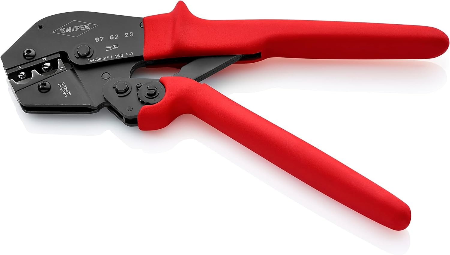 Knipex Pince à sertir également pour prise à deux mains, 97 52 23 | Avec gaines en plastique antidérapantes 250 mm