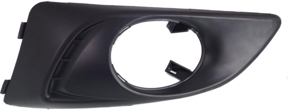 Front Fog Light Trim Compatible With 2012-2016 Chevrolet Sonic, Textured Black, Driver Side
