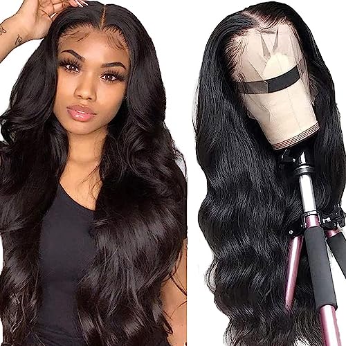 13x4 Lace Front Wig Body Wave Human Hair for Women HD Lace Front Wigs Natural Hairline 180% Density Brazilian Virgin Glueless Wig (14 inch)