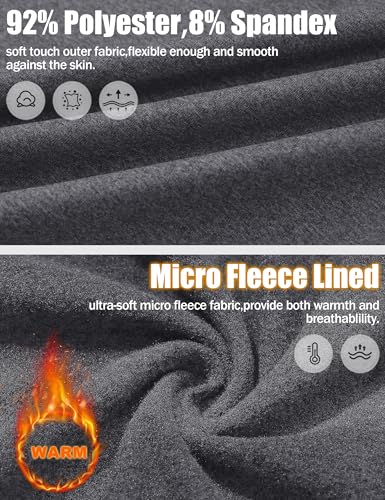 MAGCOMSEN Mens Quarter Zip Pullover Fleece Lined Long Sleeve Golf Shirts 1/4 Zip Thermal Running Athletic Sweatshirts2