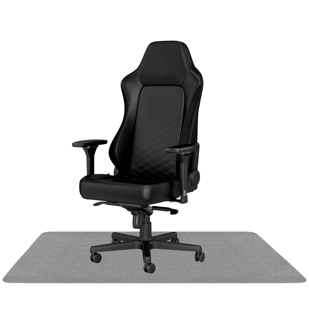 Arthome 90x140cm Alfombra Antideslizante para Sillas de Oficina, Protector de Suelos de Madera, Alfombra Pequeña para Suelos de Oficinas y Estudios（Gris）