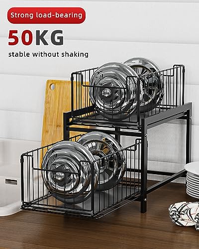 FAOKZE Scaffale Sottolavello Portaoggetti con 2