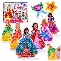 Poke in Fun Princesses Craft Kits for Kids 4-8,Gifts for 5 6 7 8 9 Year Old Girls，Arts and Crafts for Kids Ages 4-6, Mess-Free Princess Dress-up Toys Creative Activity Birthday Gifts for Girls & Boys