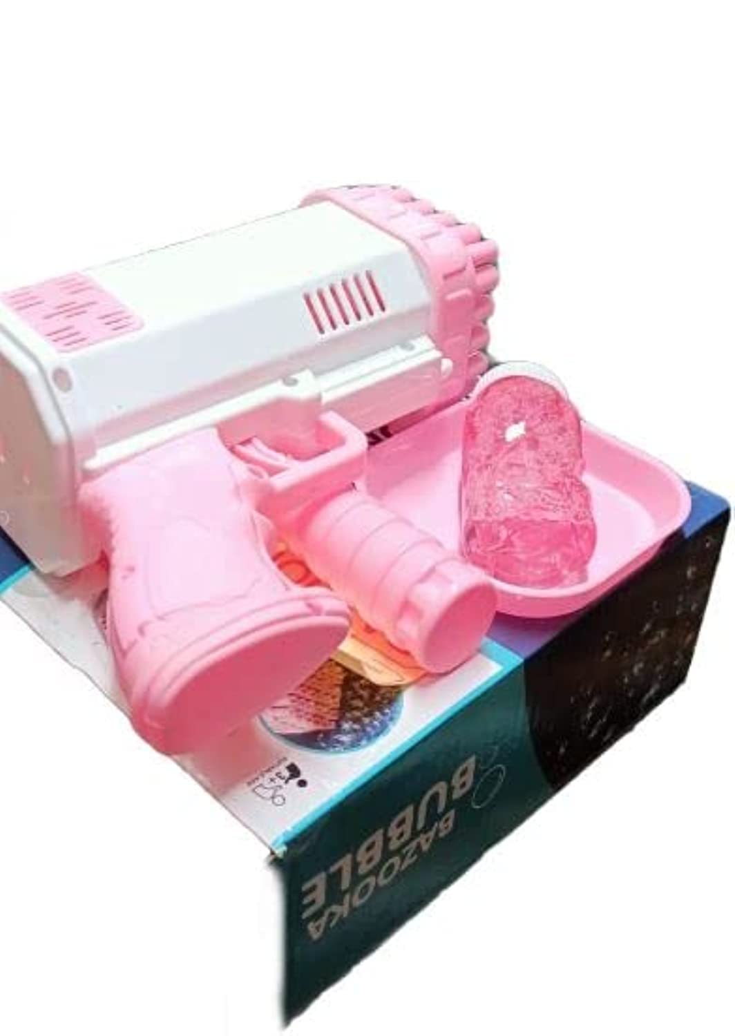 N//C Kids Bubble Gun with 2 Bubble Solution Toy, Age 3 4 5 6 7 8+