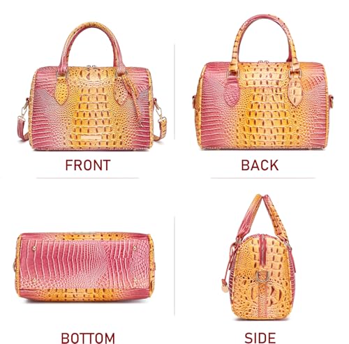 Image of Makcr Joacbv Top-Handle Crocodile Purses For Women Crossbody Leather Bags Trendy Large Capacity Tote with Shoulder Strap