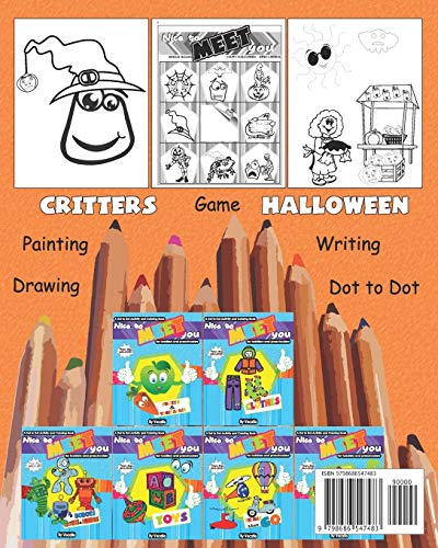 NICE TO MEET YOU – HAPPY HALLOWEEN – LITTLE CRITTERS – TRICK OR TREAT - A DOT TO DOT ACTIVITY AND COLORING BOOK - PICTURE BINGO INCLUDED - FOR ... -. Costumes – Fall – Games – Bingo - Kids image 4