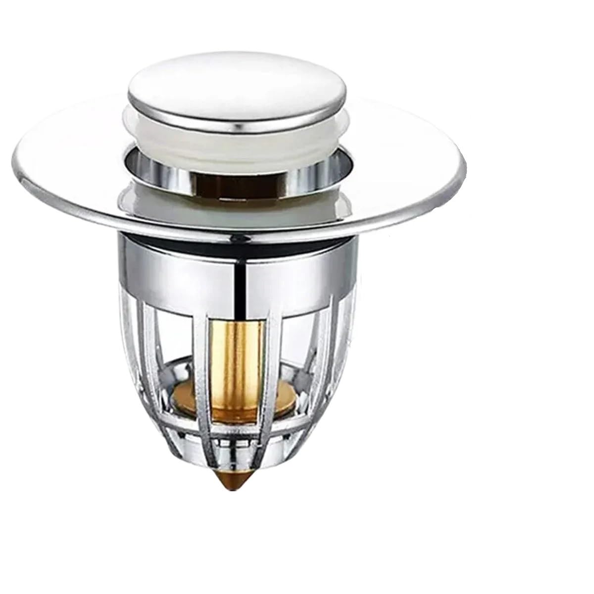 2pcs Universal Rebound Drain Plug Filter – Pop-Up Sink Stopper with Hair Catcher, Bathroom/Kitchen Strainer for Bathroom