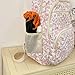 LAIQIAN Flower Backpack 3pcs Quilted Backpack for Women Cute Floral Rucksack Fashion Travel Daypack (PINK)