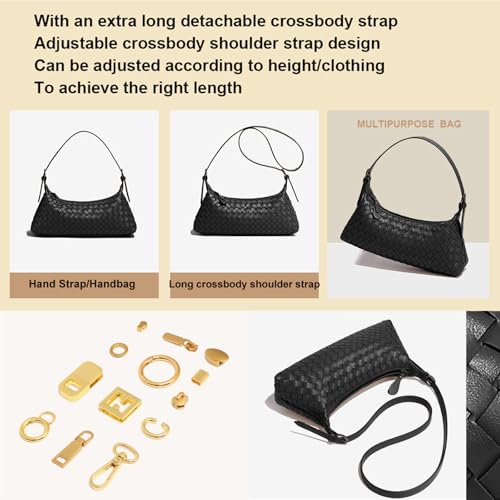 Image of Handbags Shoulder Bags for Women Small Bags Women's Woven Tote Bag Crossbody Handbag Travel Hand Bag Purse Hobo