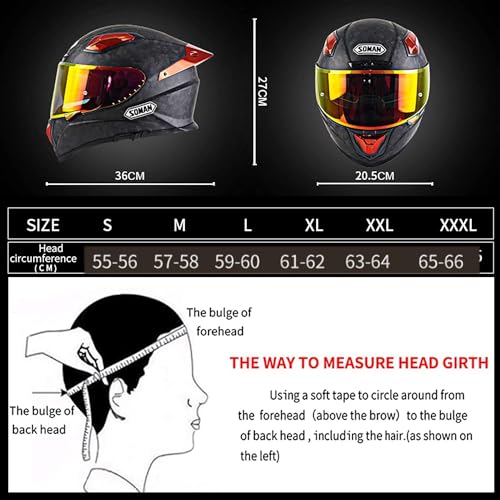 Casque de moto intégral avec double pare-soleil rétractable et léger