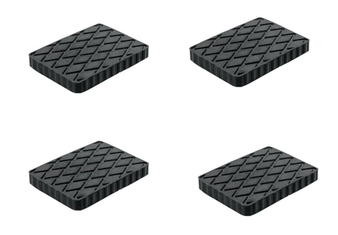 Generico 4 Pezzi Tamponi Ponte Sollevatore 140x110x20mm, Tamponi in Gomma Rettangolari, Compatibile con Ravaglioli Corghi OMCN, Made in Italia