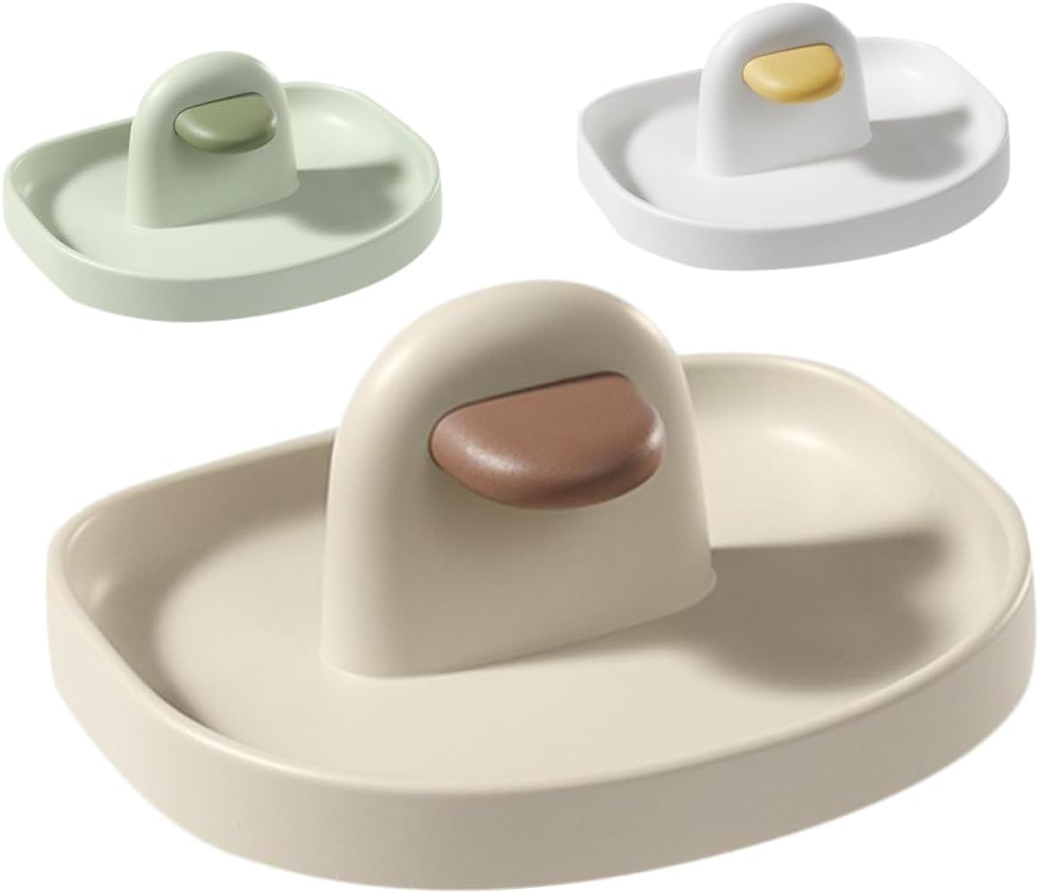 3pcs Cartoon Spoon Rest and Pot Lid Organizer Multi-functional Kitchen Rack for Utensils and Lids Cute Design for Orderly Cooking Space for