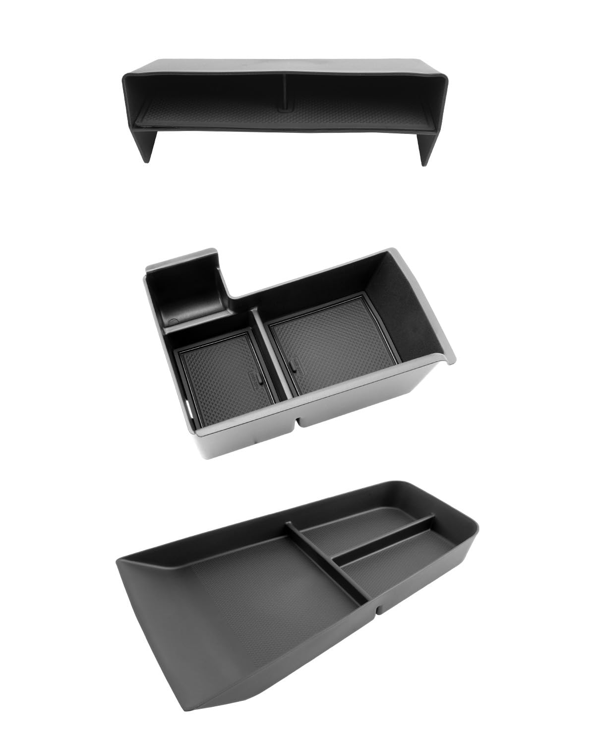 YEE PIN [3 Stück] Kompatibel mit BYD Seal U DM-i 2024 2025 2026 Mittelkonsole Aufbewahrungsbox-Set, Mittelkonsole Armlehnebox & Konsolenfach unten aus TPE & Mittelkonsolen Ablagefach