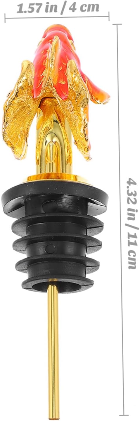 Wine Stopper Pourer with Zinc Alloy Head for Party Hotel Use
