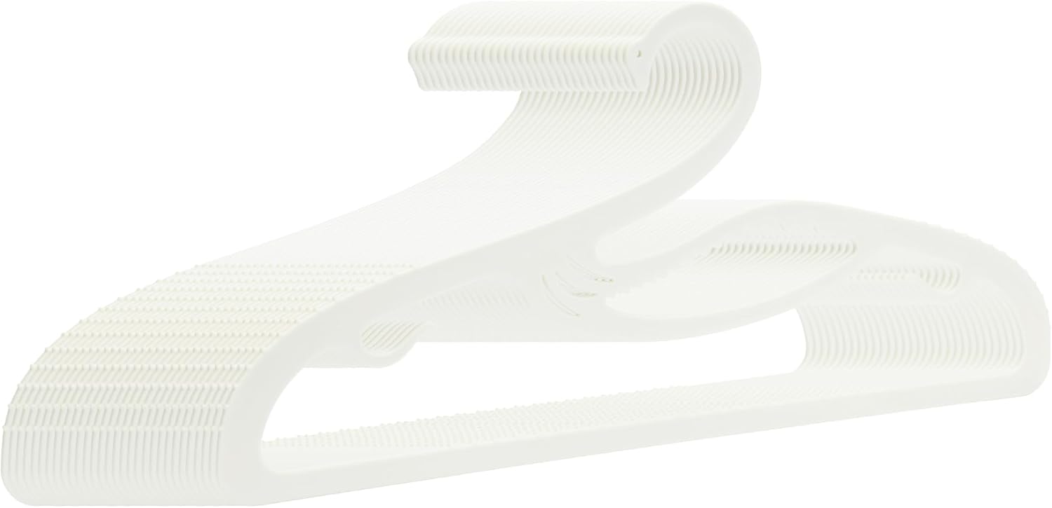 30 Pack Plastic Non-Slip Hangers, Swan Durable Space Saving Clothes Hangers for Clothing, Closet, Coats, Pants, or Shirts 30Pcs Light Pink