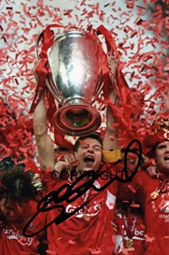 LIMITED EDITION STEVEN GERRARD SIGNED PHOTOGRAPH + CERT PRINTED AUTOGRAPH