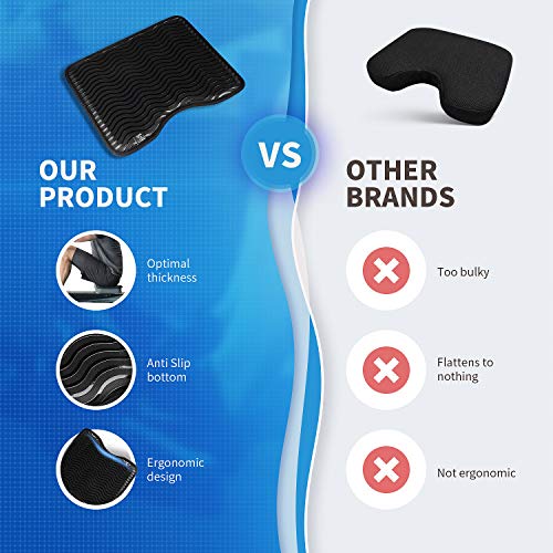 Rower Seat Pad Fits Perfectly Over Concept 2 Rower - Anti Slip Rowing Machine Seat Cushion Pad Compatible With Hydrow, Concept2, Waterrower And Other Row Machines - Rower Accessories #TOP3