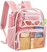 MAY TREE Small Clear Backpack Stadium Approved for Women and Men Clear Bag for Stadium Events Con...
