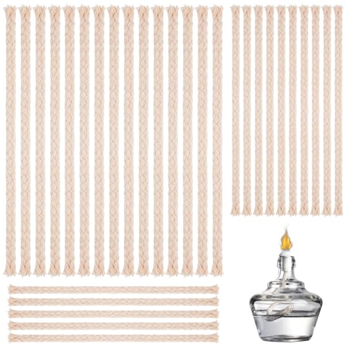 30 stoppini per lampade a olio, 6 mm, stoppini per lampade a olio, stoppini per candele, stoppini per lampade a olio, candele e lampade a olio, fai da te