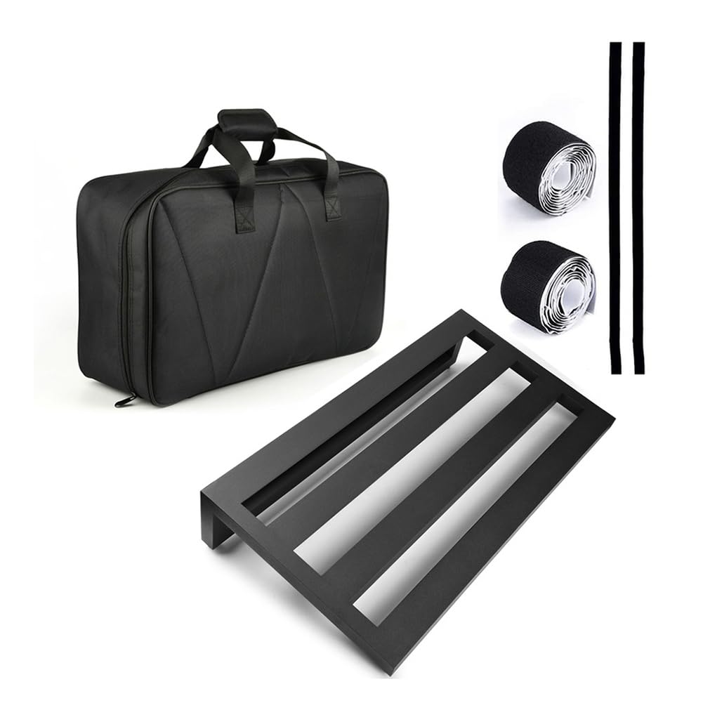 Großes Gitarren-Effektpedalboard Aus Aluminiumlegierung, 19,7 X 11, mit Tragetasche, Effektpedalplatte