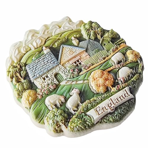 Imán decorativo para nevera 3D souvenir Inglaterra UK miniatura 4