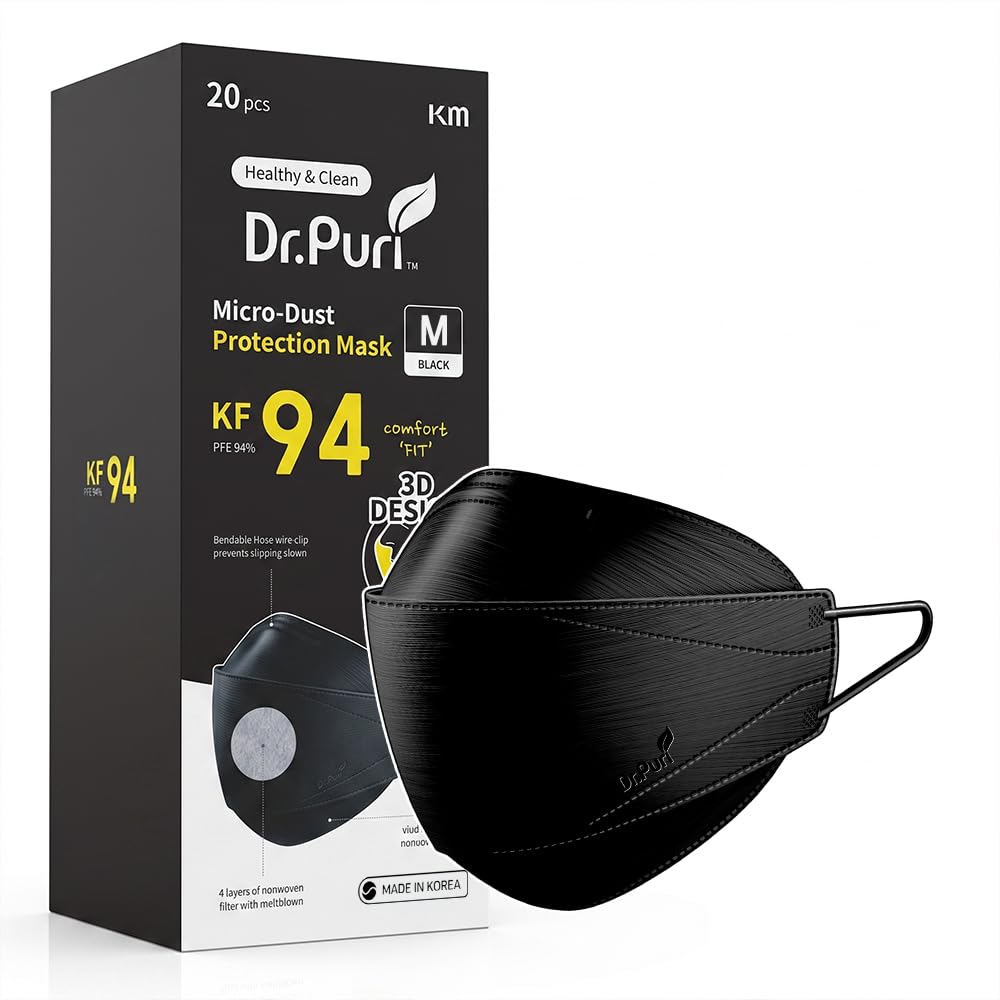 Dr.Puri [20 Pack] New Micro-Dust Protection Face Premium Mask (KF94)