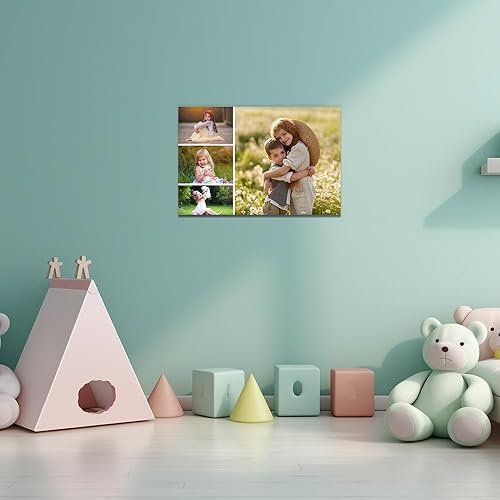 Miniatura 3 de QIXIANG Lienzo de collage personalizado para pared, decoración personalizada con múltiples fotos, carga tu familia, bebé, mascota, niños, foto