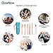 Bamboo Utensils Cutlery Set - Reusable Cutlery Travel Set - Eco-Friendly Wooden Silverware for Kids, Adults - Outdoor Portable Utensils with Case (Blue)
