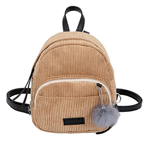 guobin Bolsos Mochila Mujer Pelota Esponjosa Manija De La Bolsa Moda Bolsas De Mensajero SeñOras Bola De Pelo Bolso De Viaje Mochila (marrón)